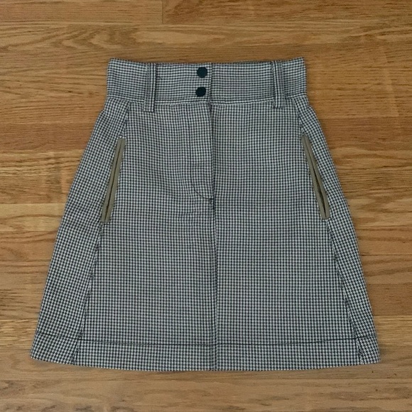 Sandro Riane Houndstooth Twill Mini Skirt, Size 0 - Picture 2 of 7